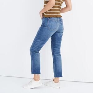 Madewell The Tall High-Rise Slim Boyjean Dover Wash Raw-Hem Edition Plus Size 24